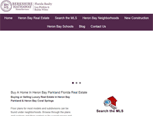 Tablet Screenshot of heronbayrealestate.com